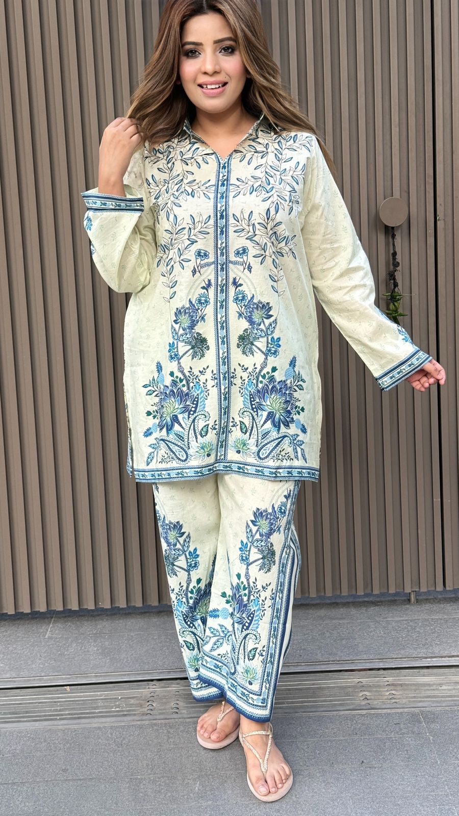 Noorvisha Cordset- Blue