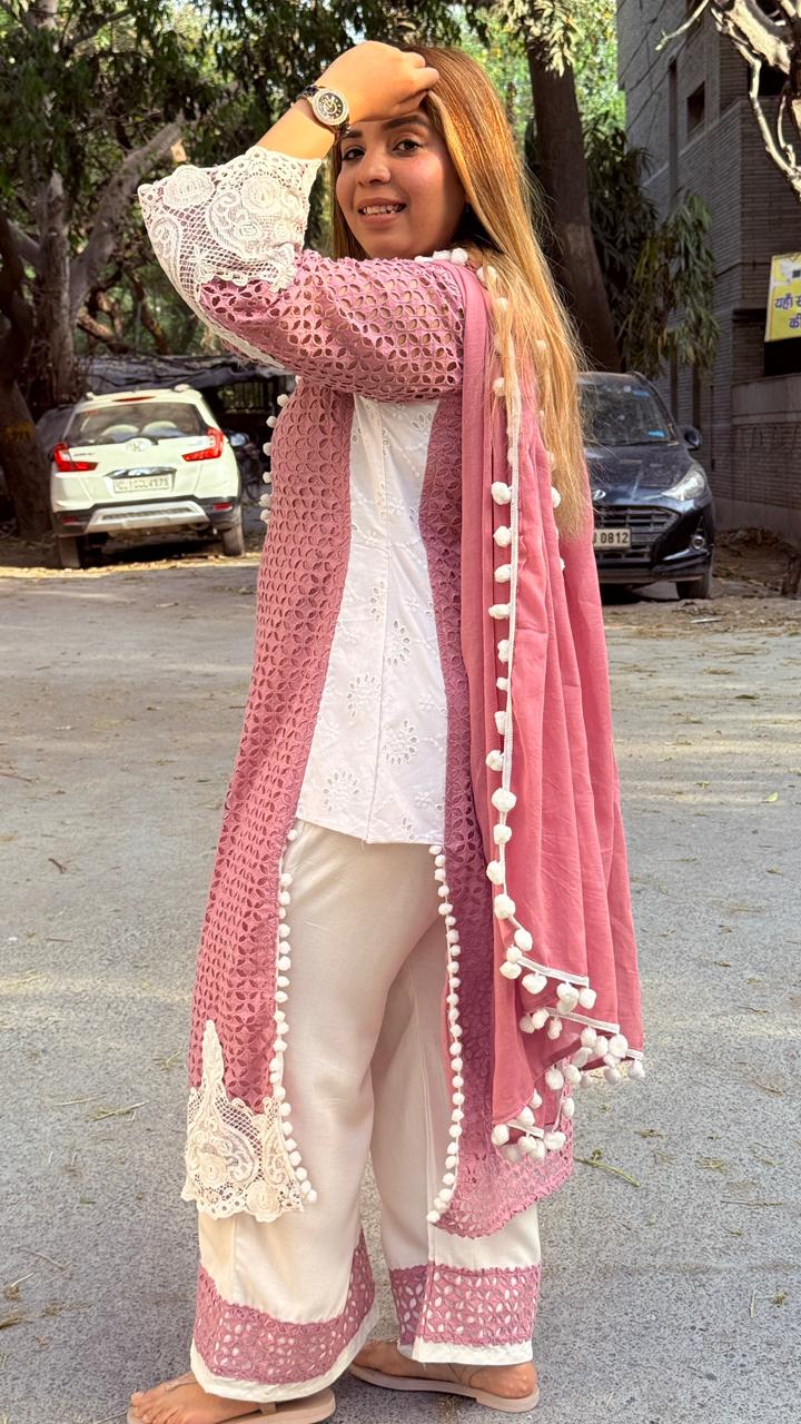 Zarvaya Suit Set- Pink