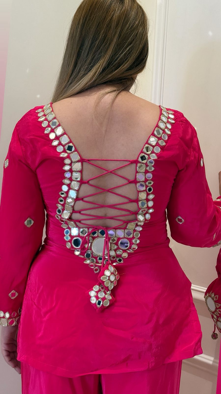 Rivaya Plazo Set- Pink, Magenta