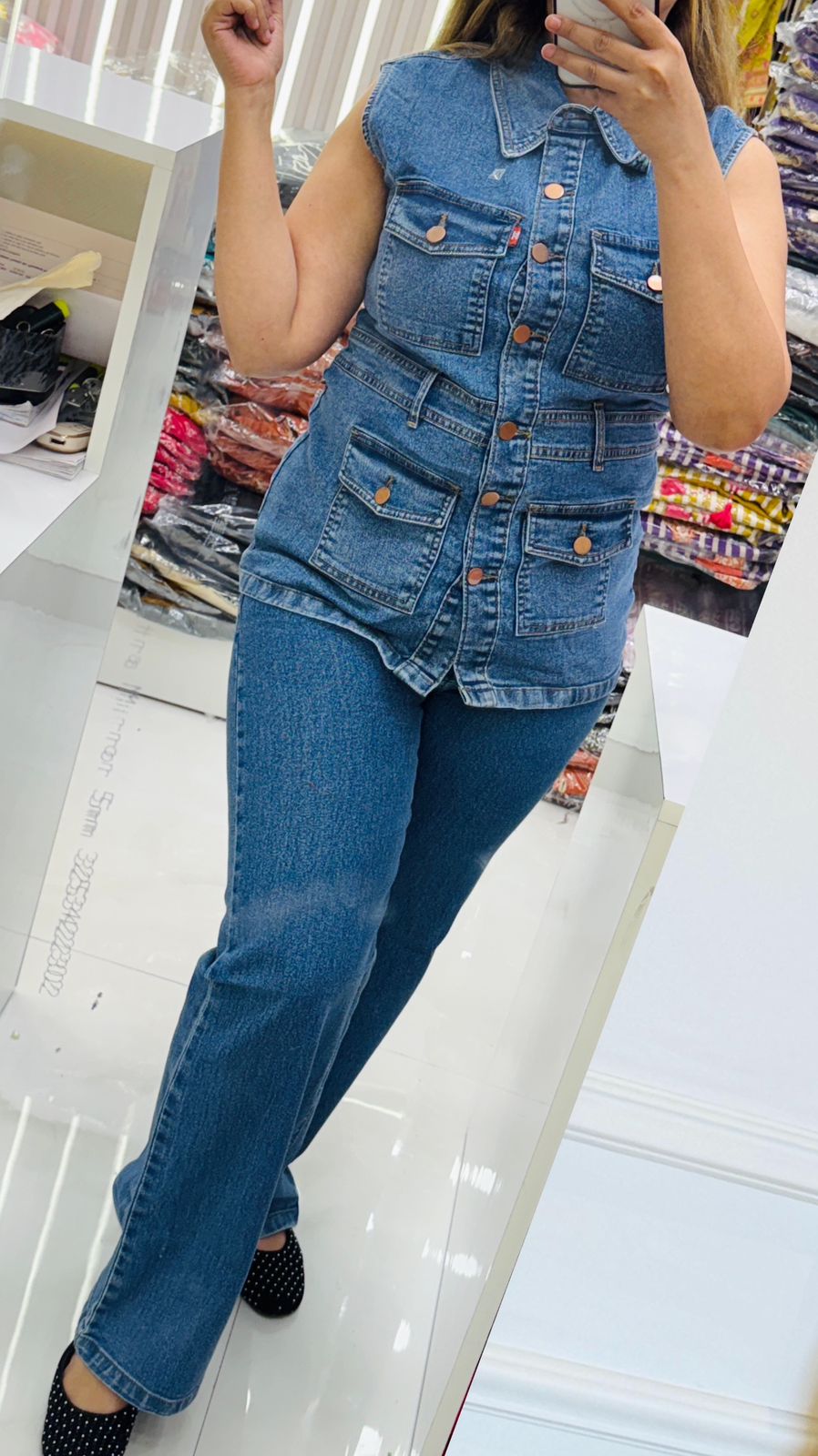 Neyra Denim Cordset- Blue