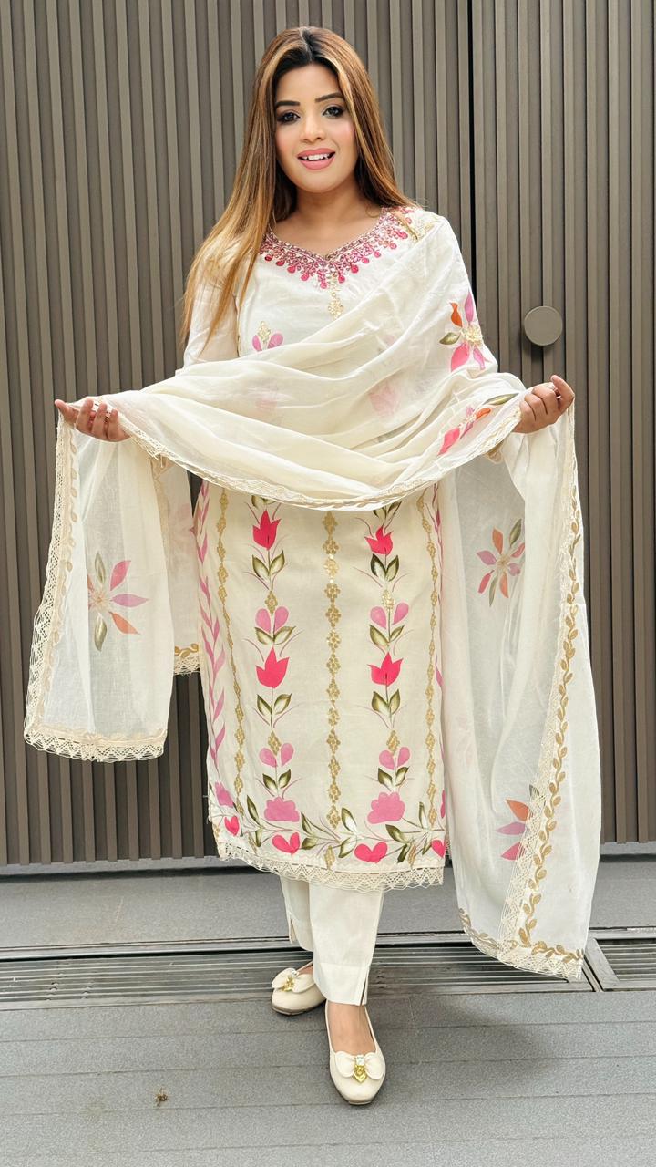 Gulvaya Suit Set- Pink, Yellow