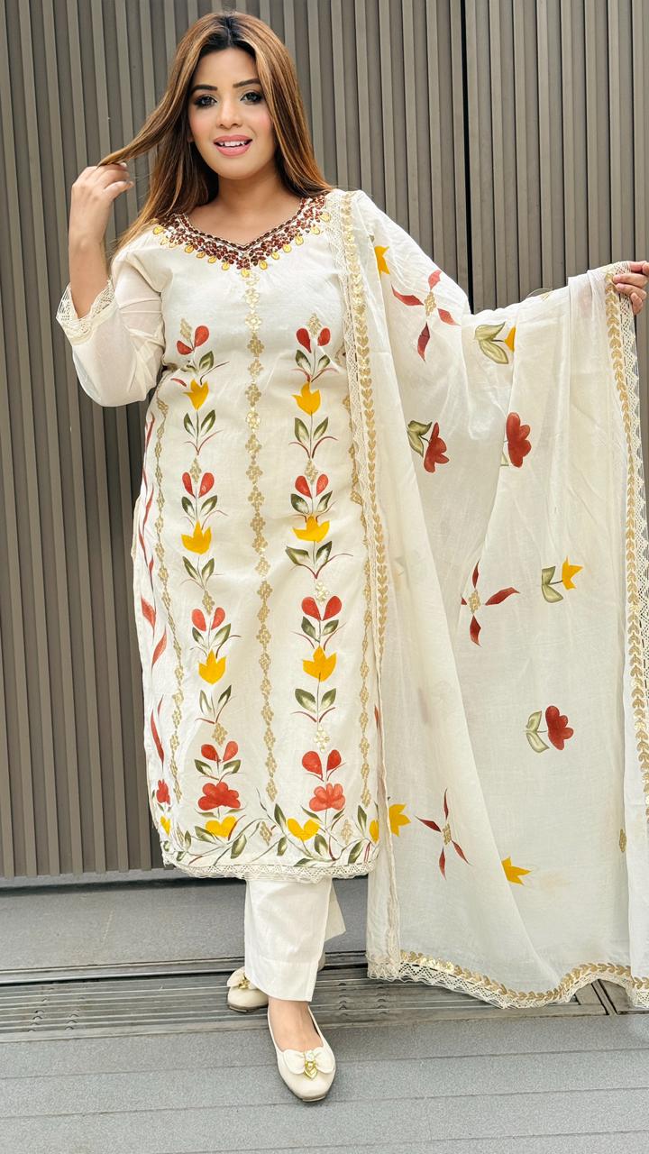 Gulvaya Suit Set- Pink, Yellow