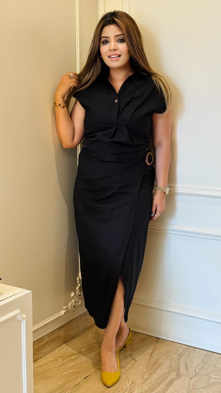 Tanvayra Skirt Cordset- Black, White