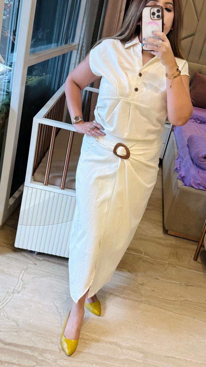 Tanvayra Skirt Cordset- Black, White