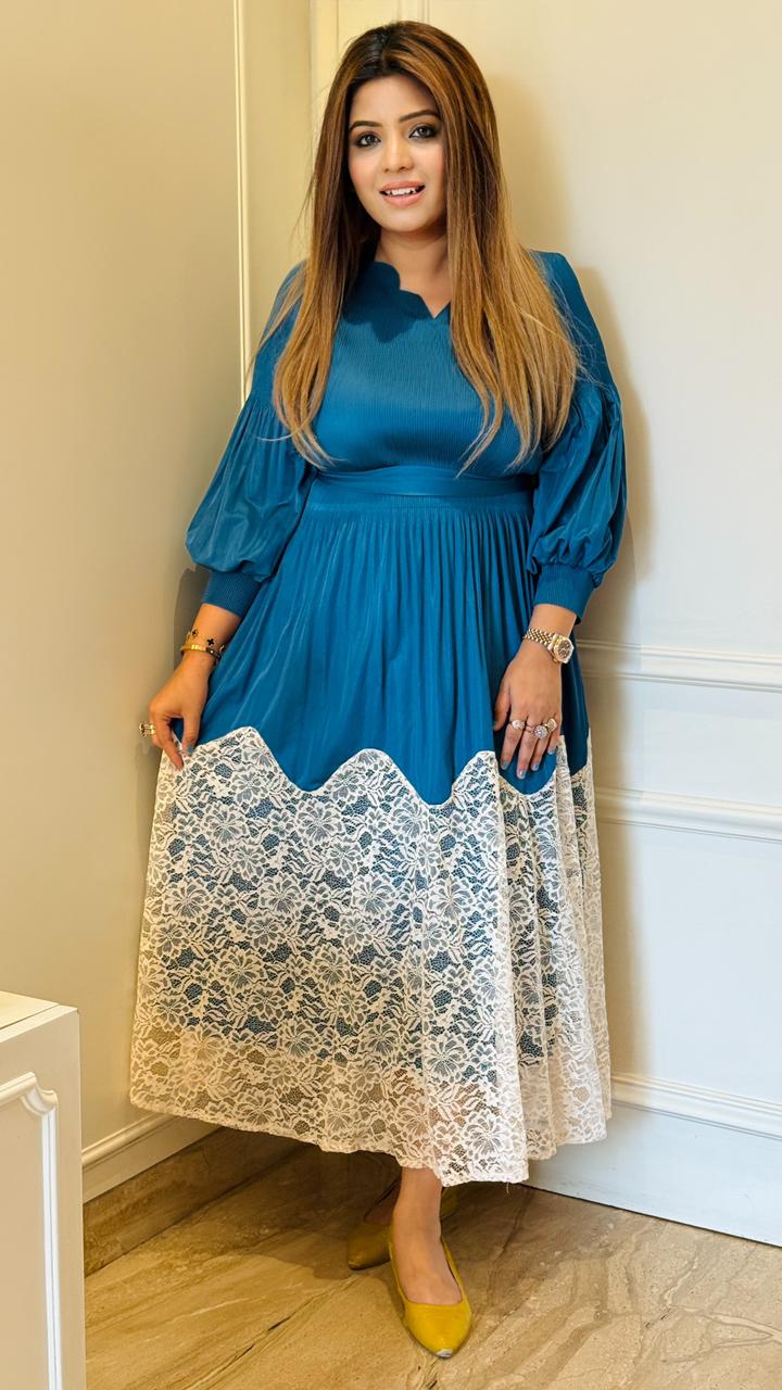 Crinaya One-Piece Dress- Yellow,  Blue