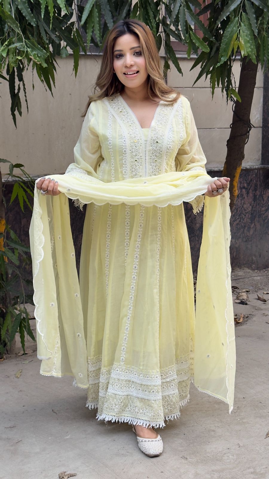 Nazmika Cotton Anarkali Suit Set