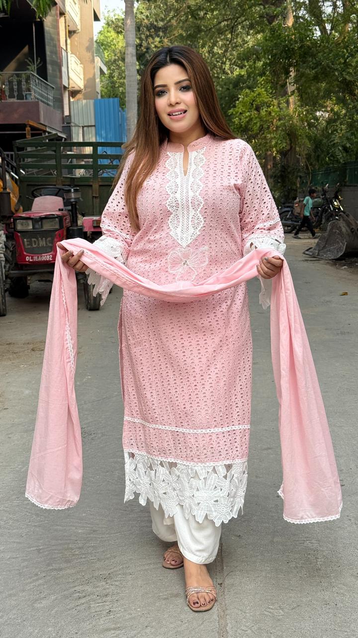 Zehraanshi Schiffli Suit Set