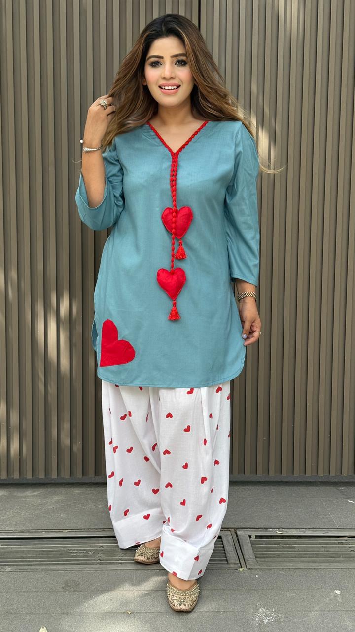 Mahi Salwar Set- Blue