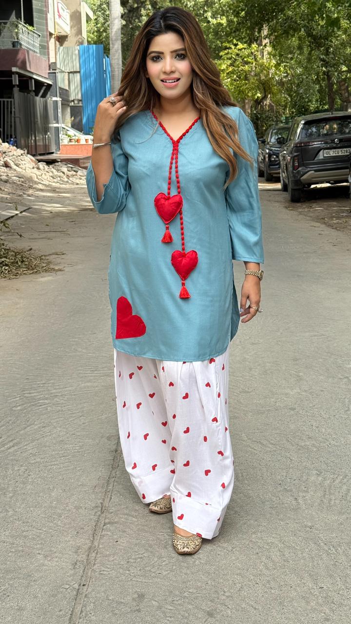 Mahi Salwar Set- Blue