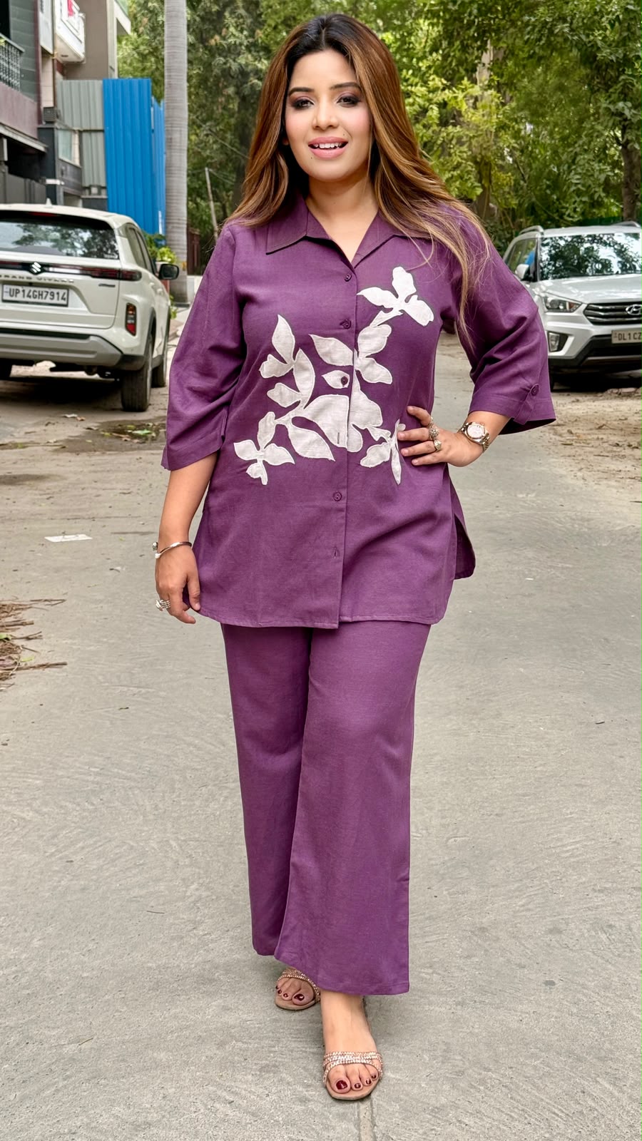 Kashni Cotton Cordset- Lavender