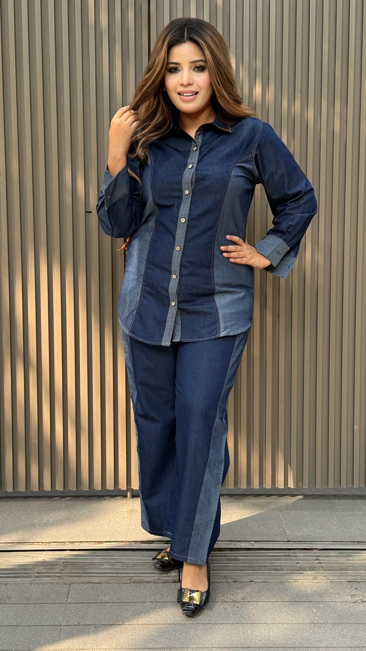 Rangriti Denim Corset - Blue