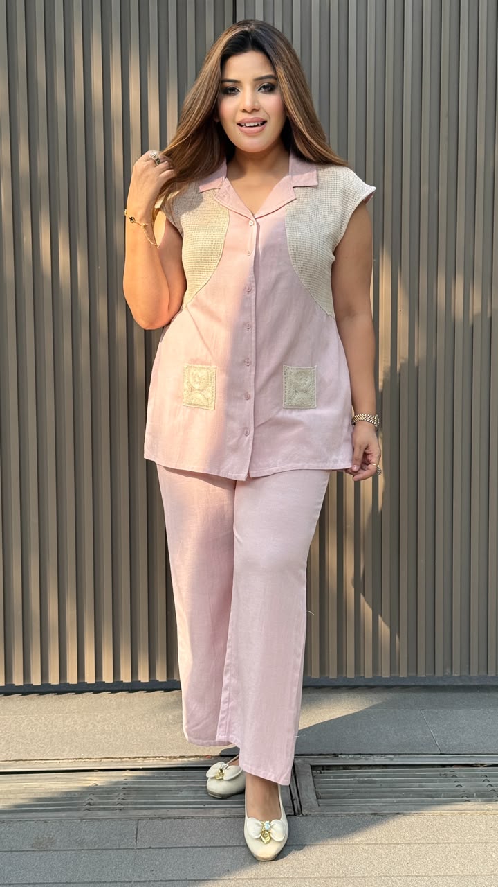 Prerna Cordset- Blue, Pink