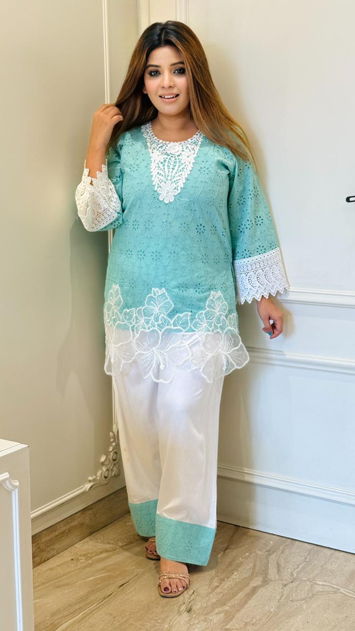 Mallika Farshi Salwar Set- Blue