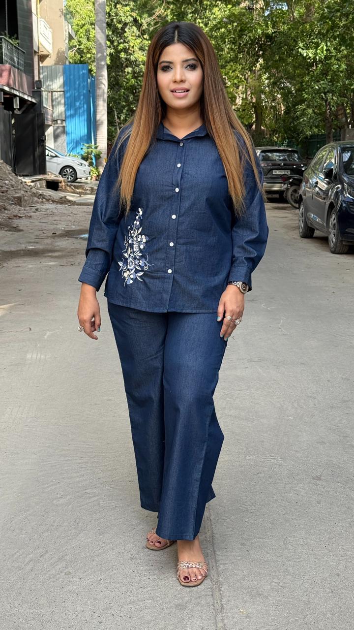 Mahika Denim Cordset- Navy
