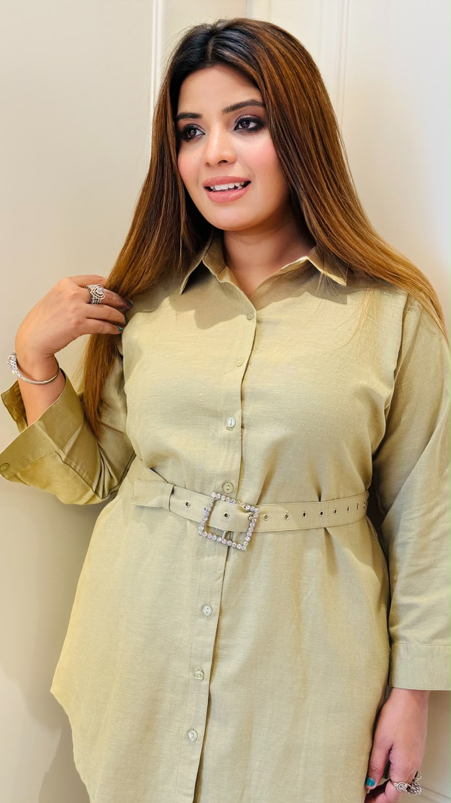 Adhira Cotton Flex Cordset- Brown, Black, Beige