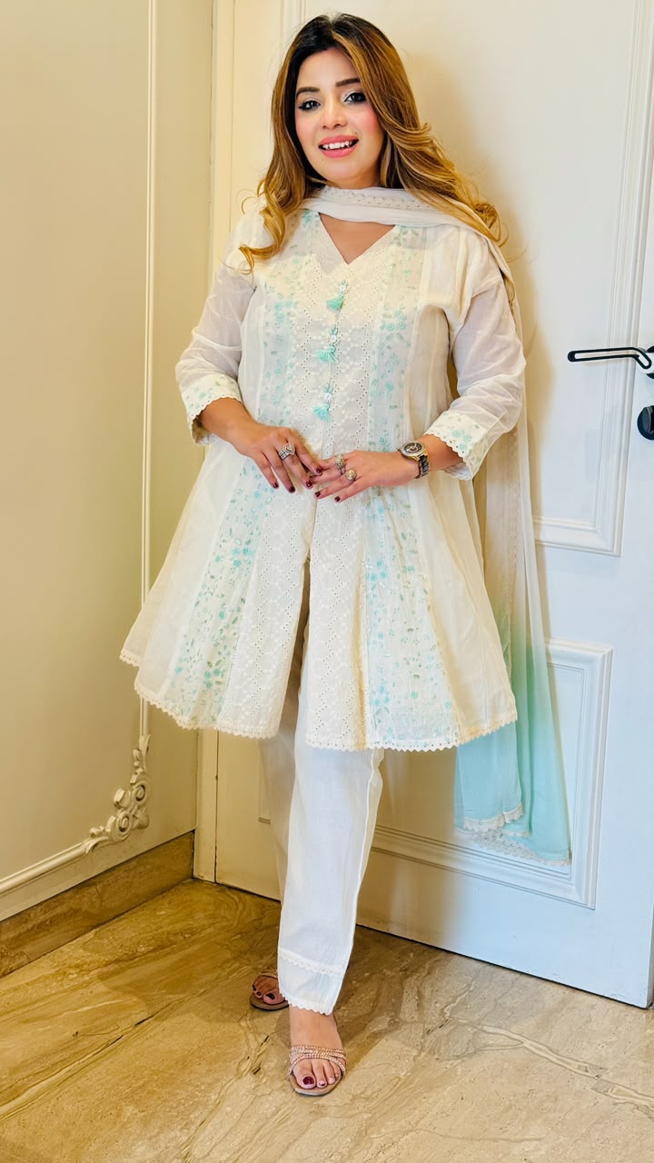 Bhumi Kali Suit Set- Pink, Blue