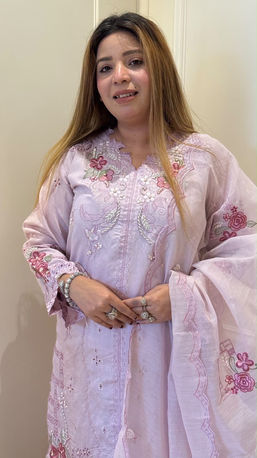 Sejal Pakistani Suit Set- Brown, Pink