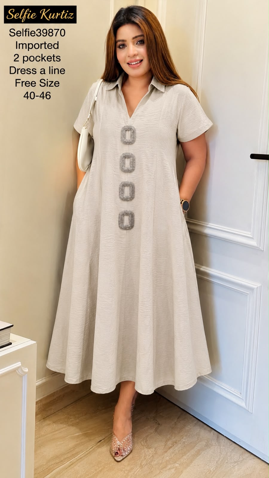 Ravina Kali Dress- yellow, Beige, Pink, Brown
