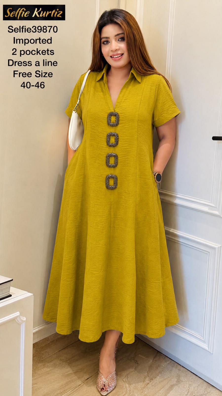 Ravina Kali Dress- yellow, Beige, Pink, Brown