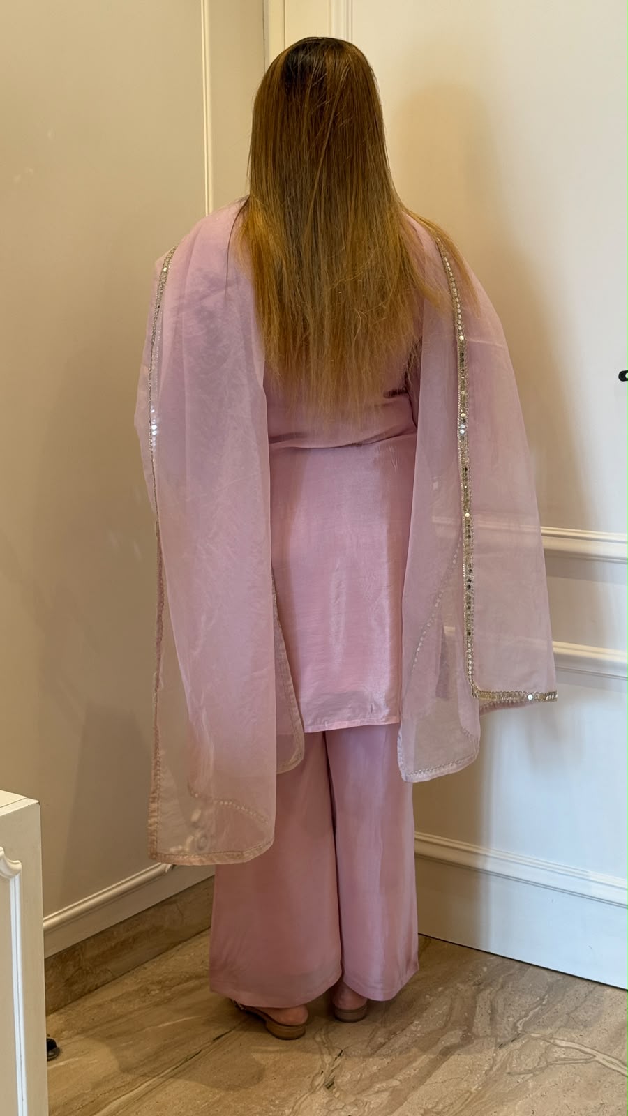 Arvi Crepe Suit Set- Pink