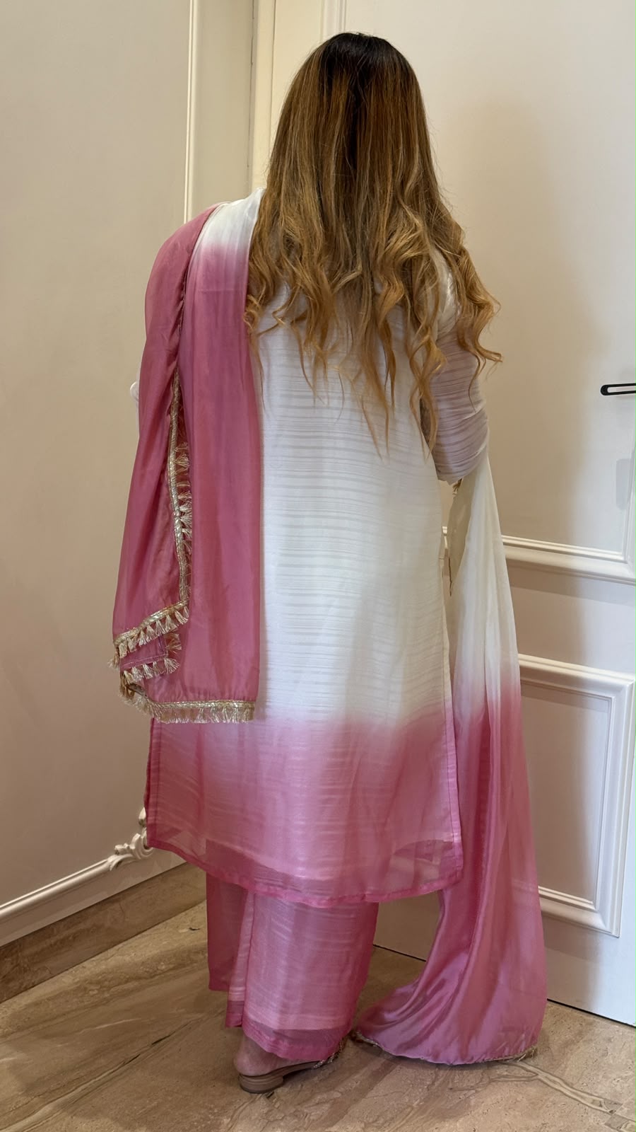 Tiaara Ombre Suit Set- Blue, Pink