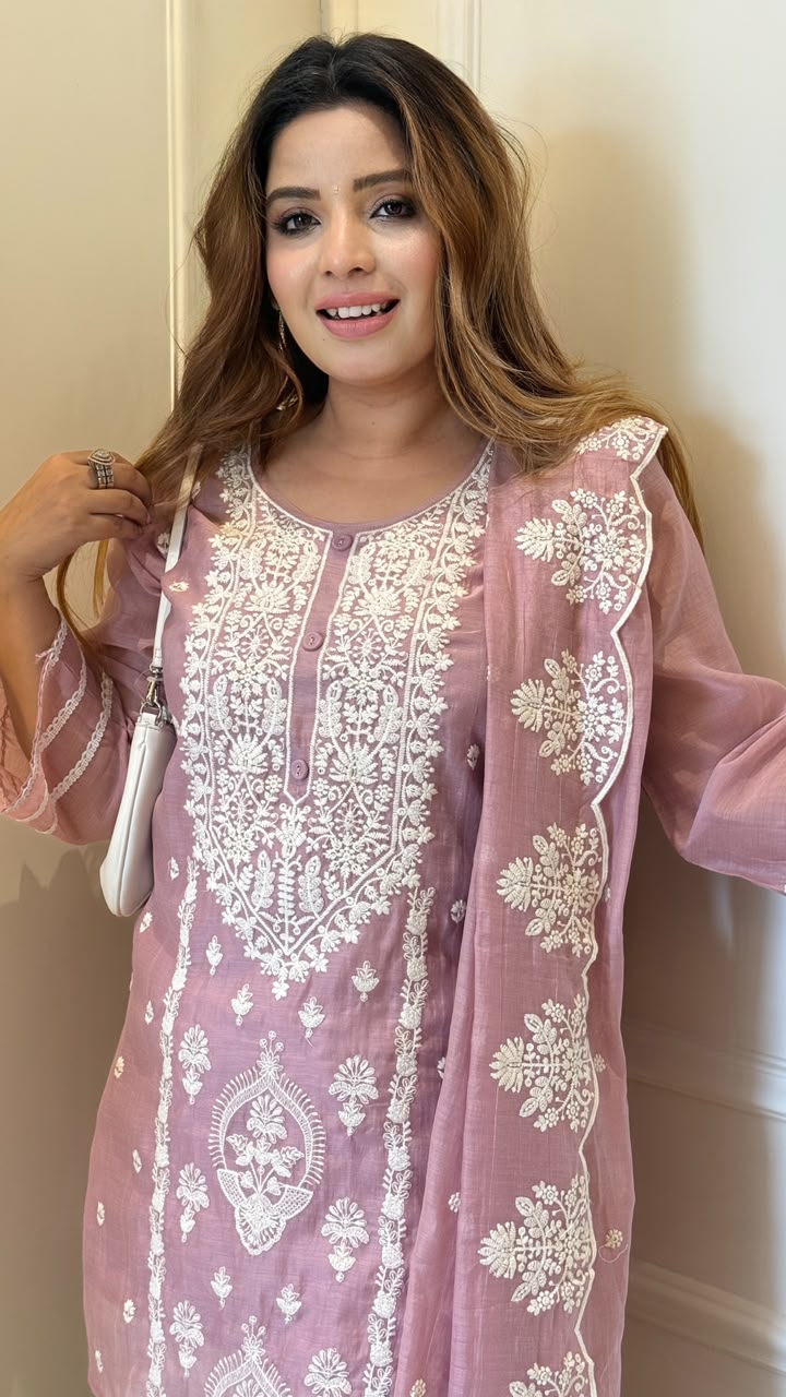 Shaira Farshi Salwar Suit Set- Blue, Yellow, Green, Lavender