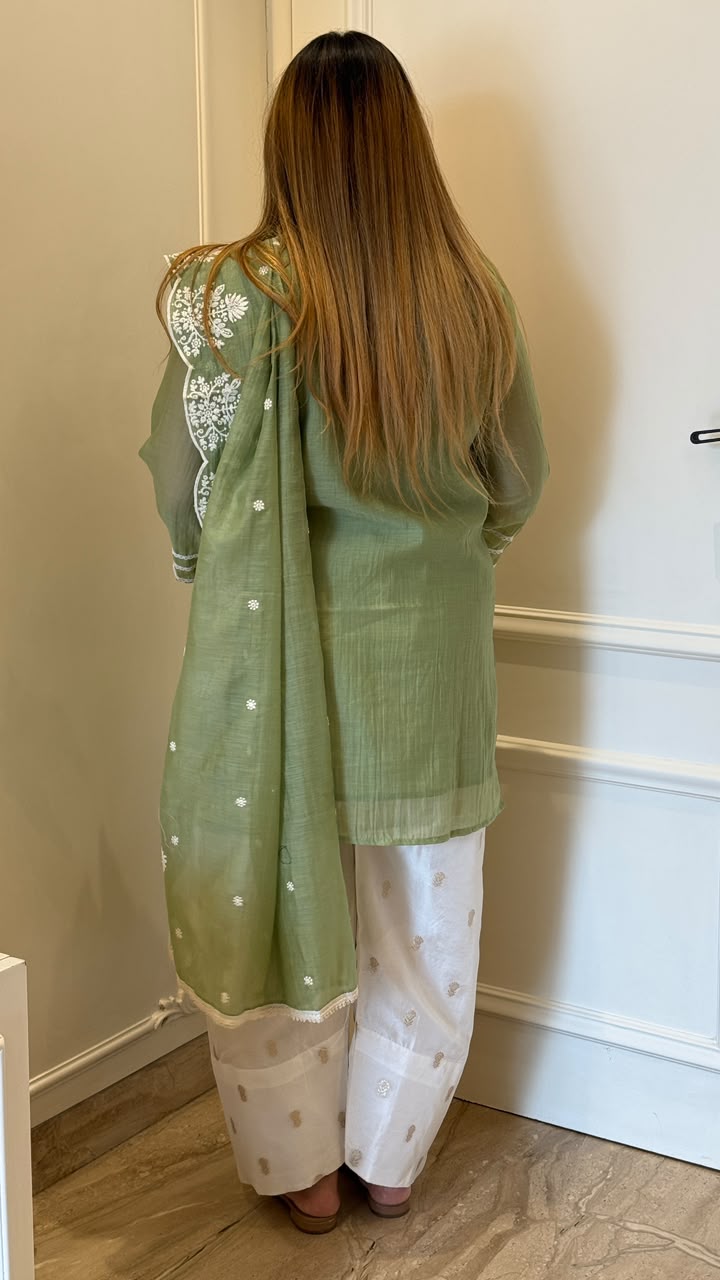 Shaira Farshi Salwar Suit Set- Blue, Yellow, Green, Lavender