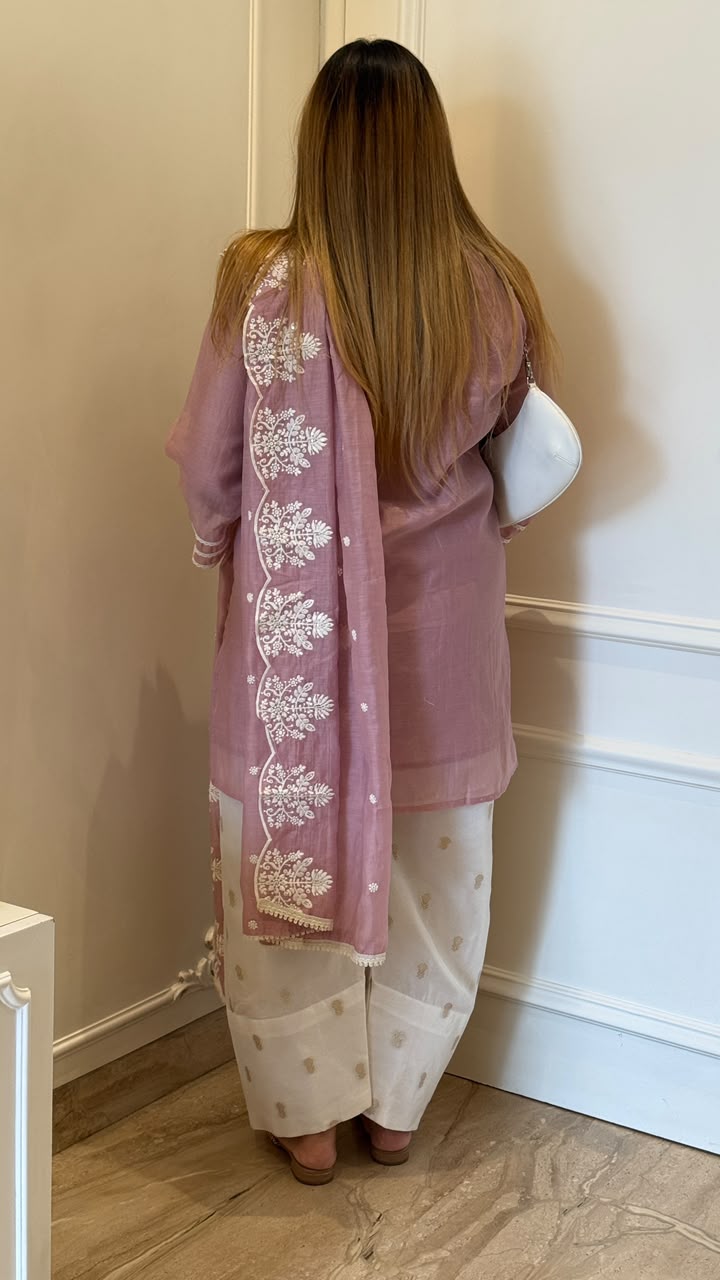 Shaira Farshi Salwar Suit Set- Blue, Yellow, Green, Lavender