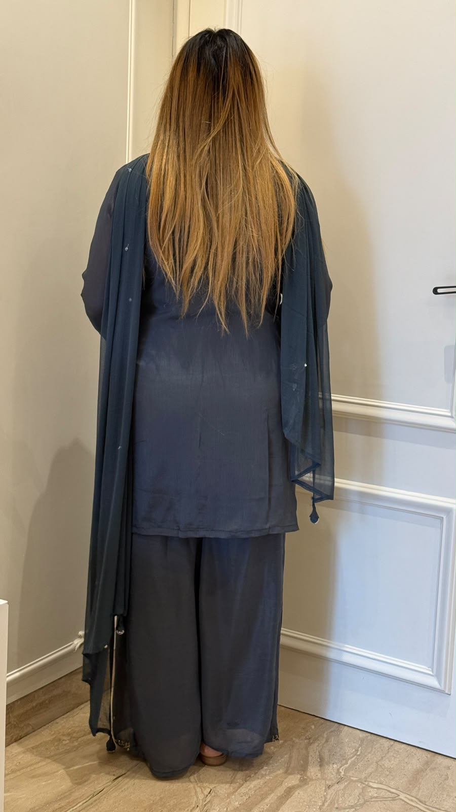 Raaya Chinnon Suit Set- Grey