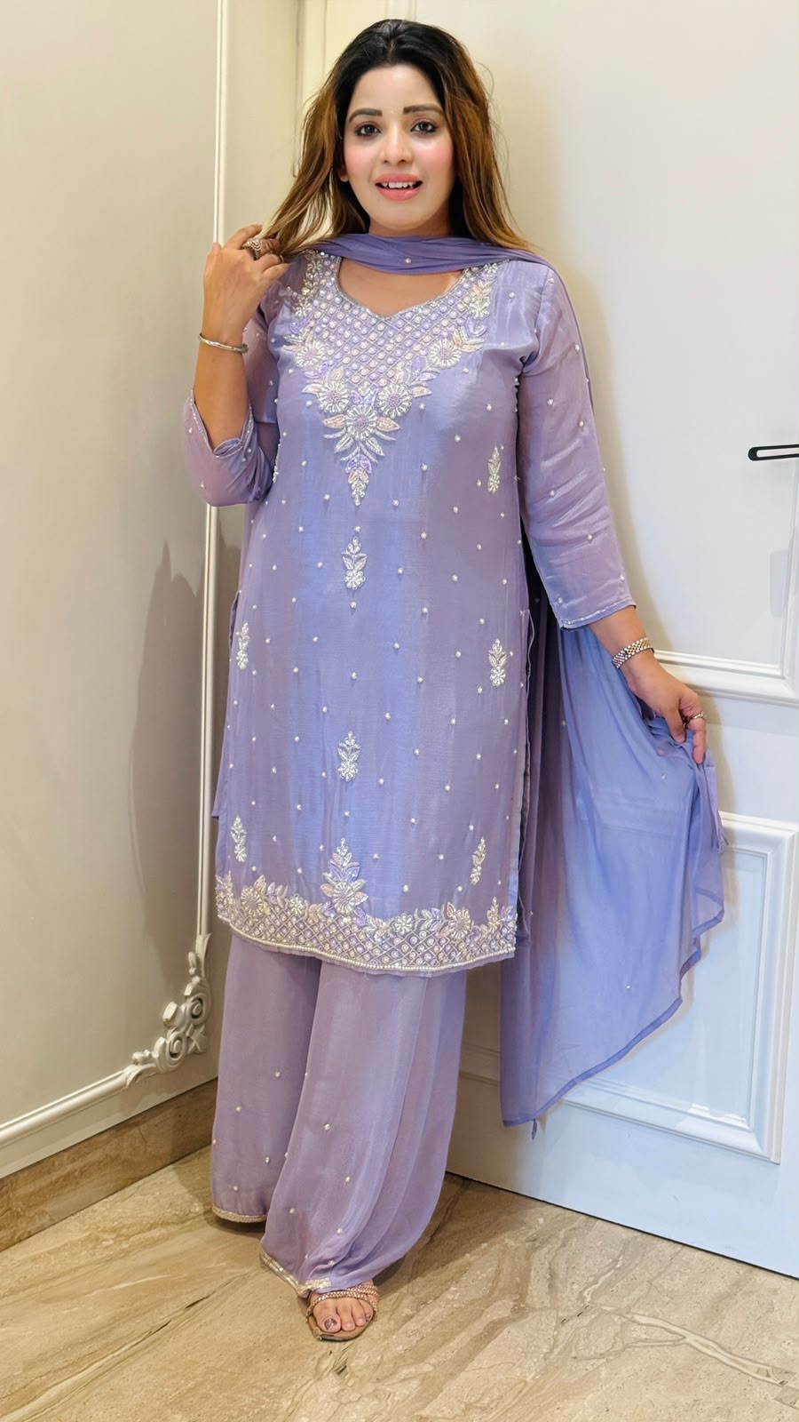 Taya Chinnon Suit Set- Lavender