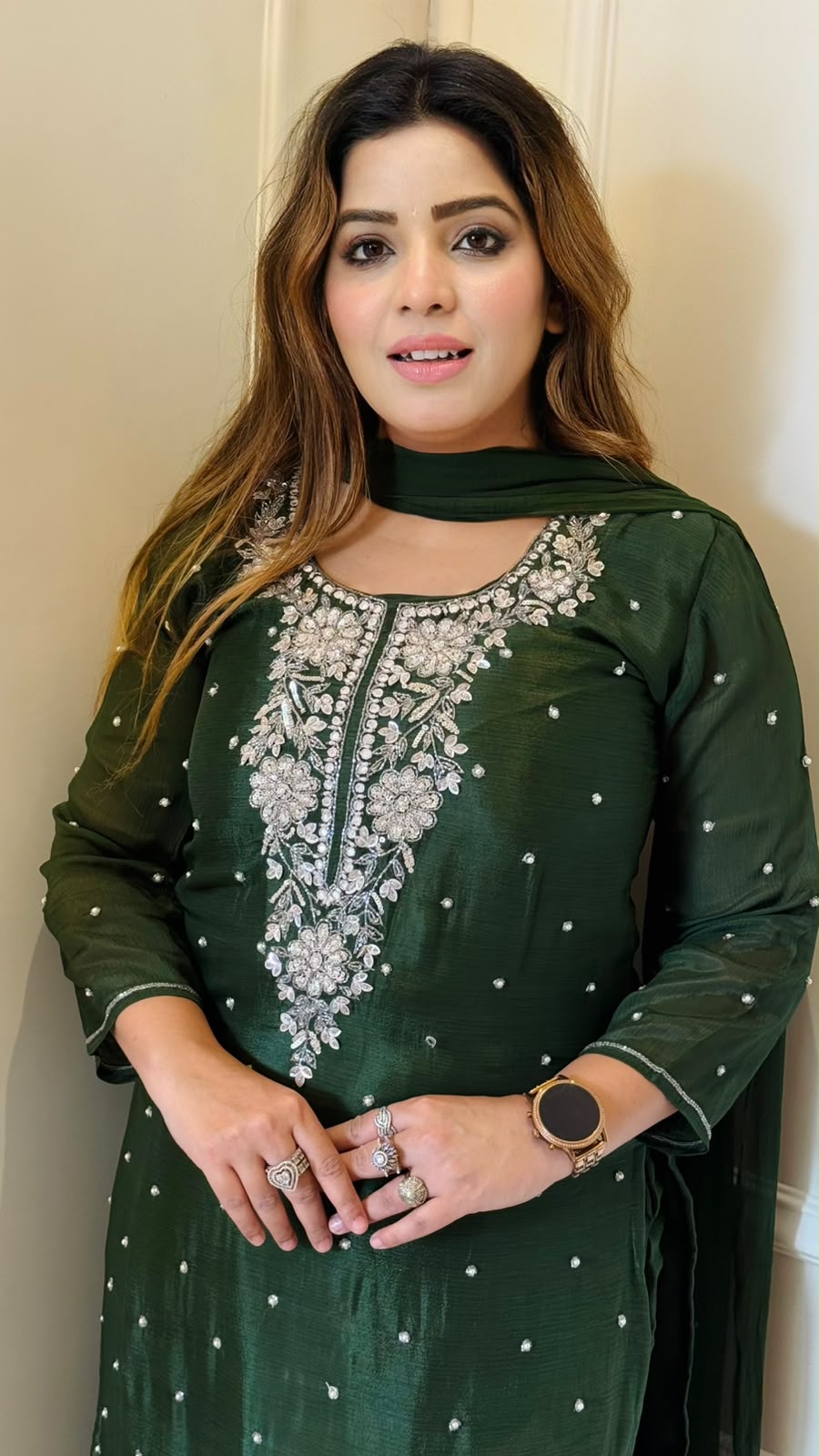 Tiya Chinnon Suit Set- Green