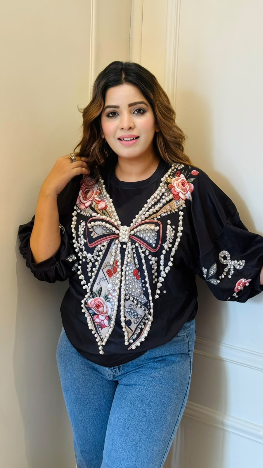 Lisha Digital Print Top- Black, Yellow, White, Blue, Beige, Pink, Red