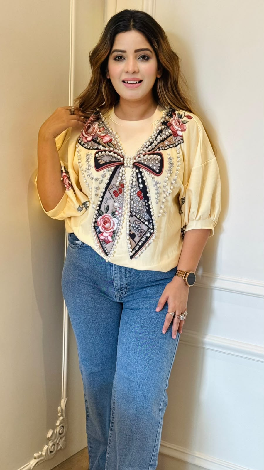Lisha Digital Print Top- Black, Yellow, White, Blue, Beige, Pink, Red