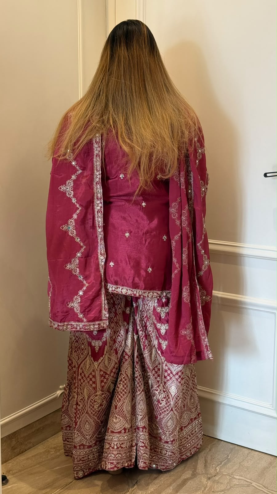 Baani Plazo Suit Set- Pink, Green, Purple