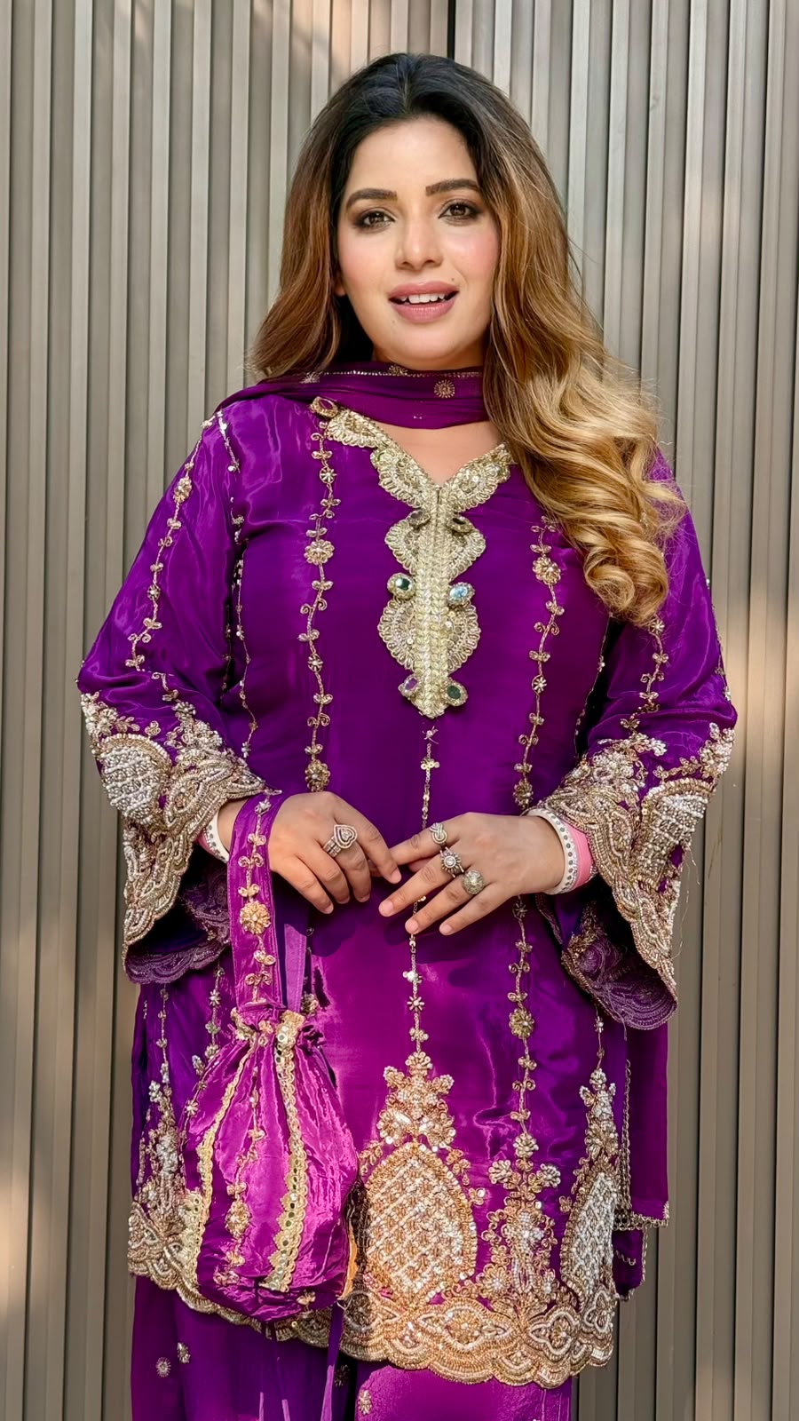 Anvitha Crepe Suit Set- Yellow, Red, Purple, Navy