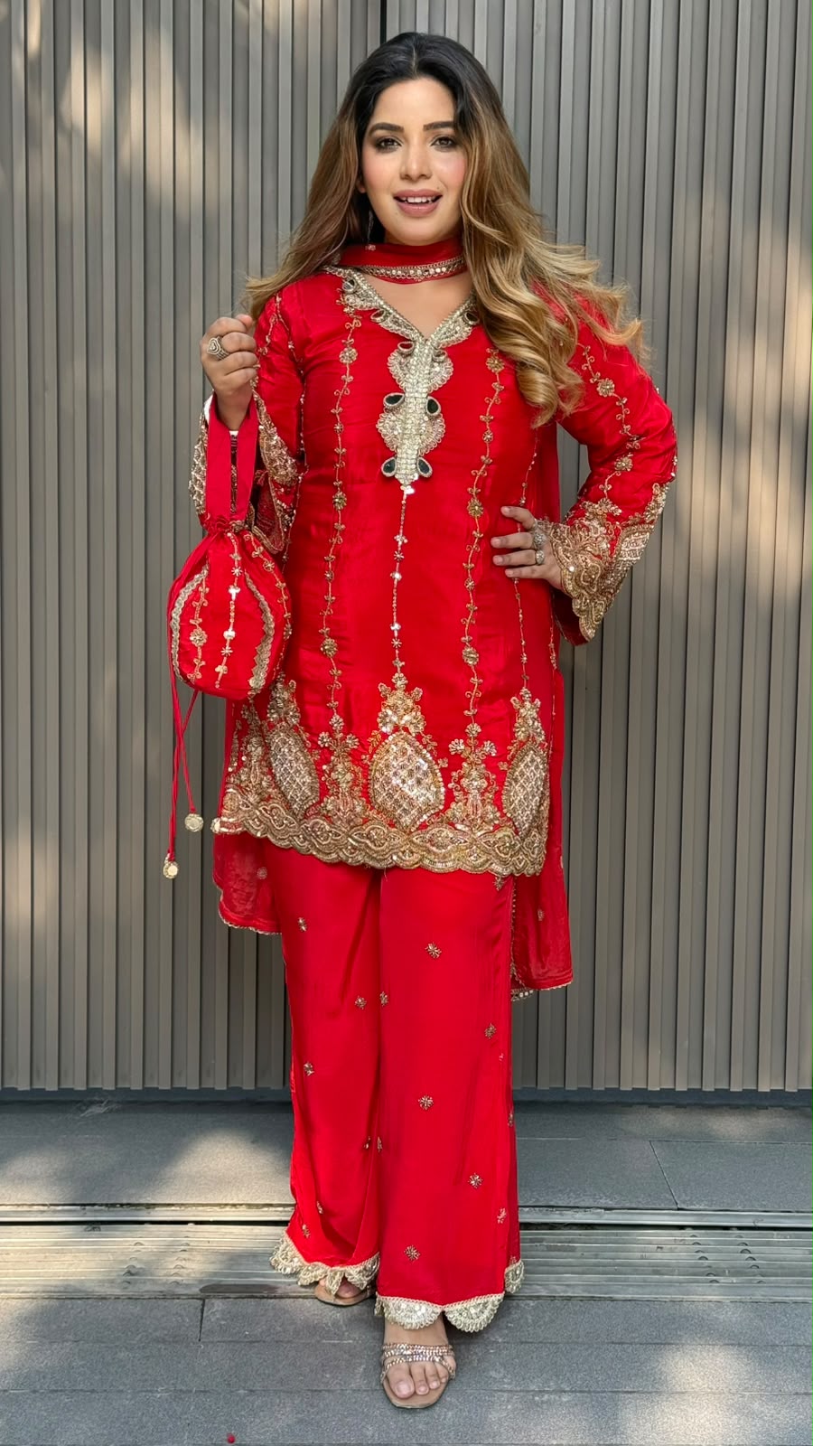 Anvitha Crepe Suit Set- Yellow, Red, Purple, Navy