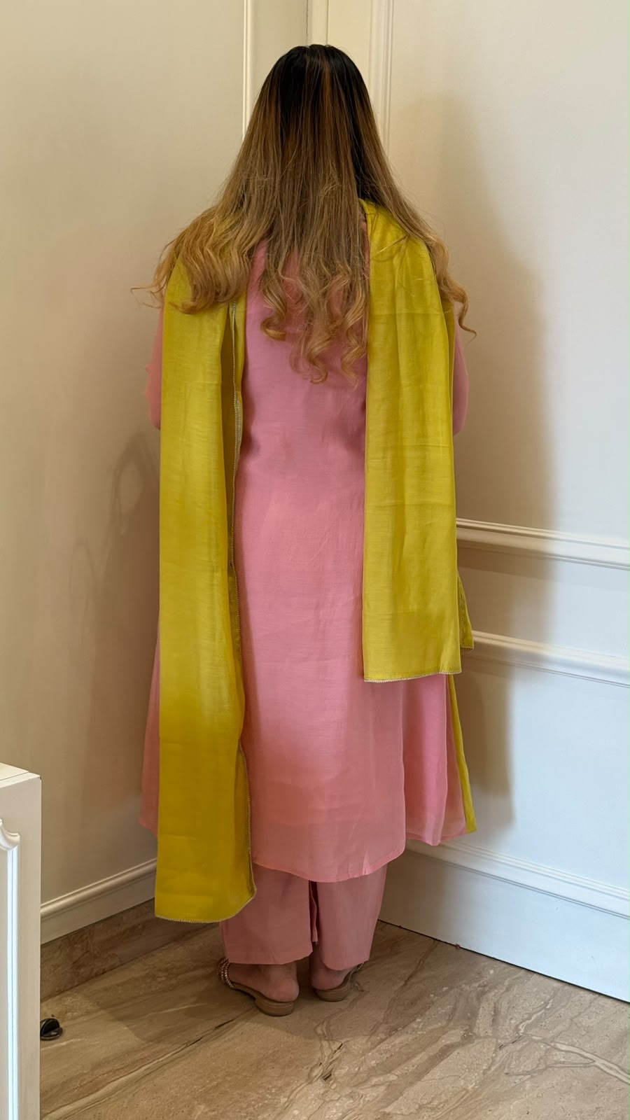 Akshi Maslin Anarkali Suit Set- Pink