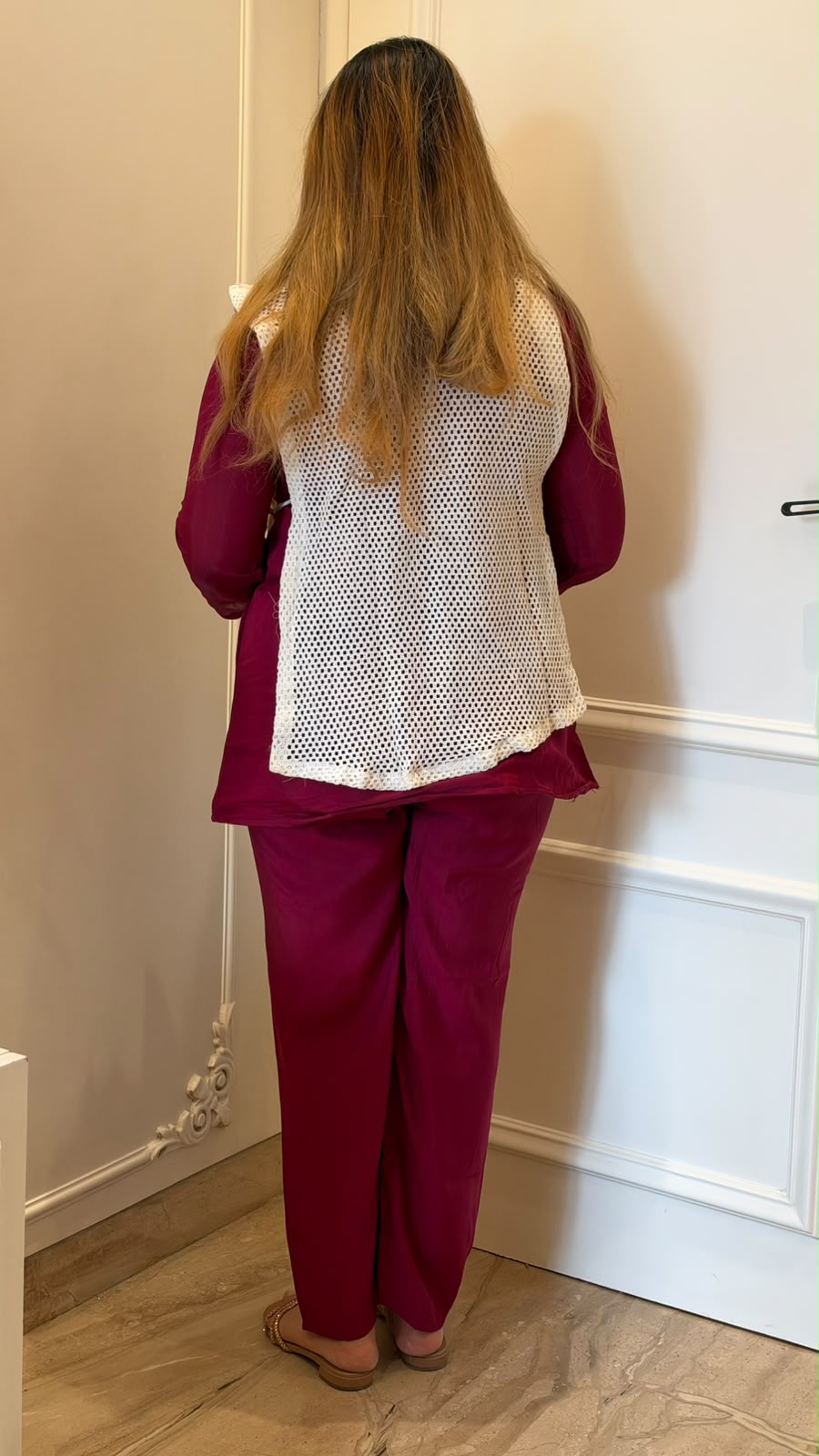 Karishma Maslin Cordset- Brown, Wine