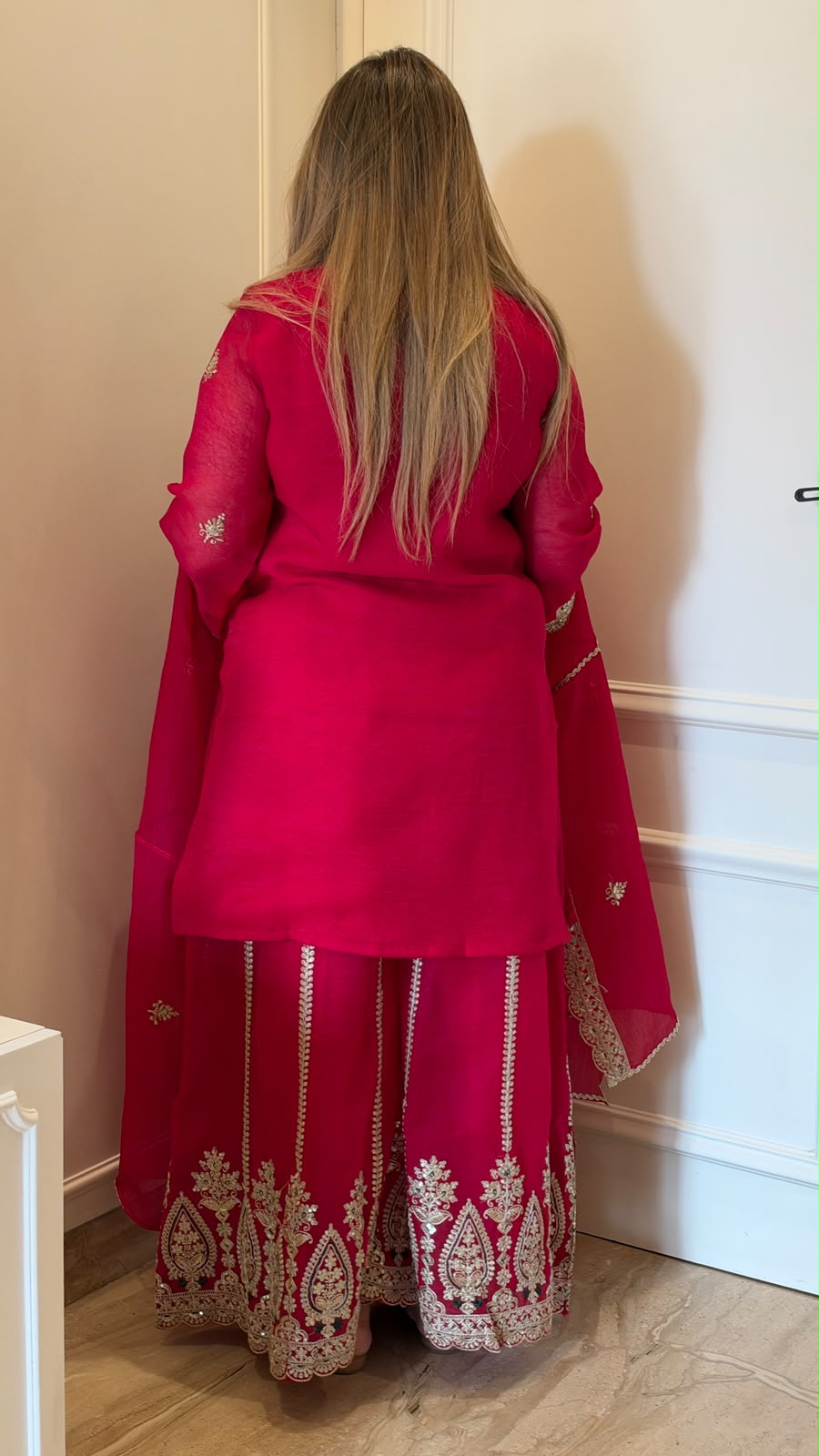 Kani Palazzo Suit Set- Pink