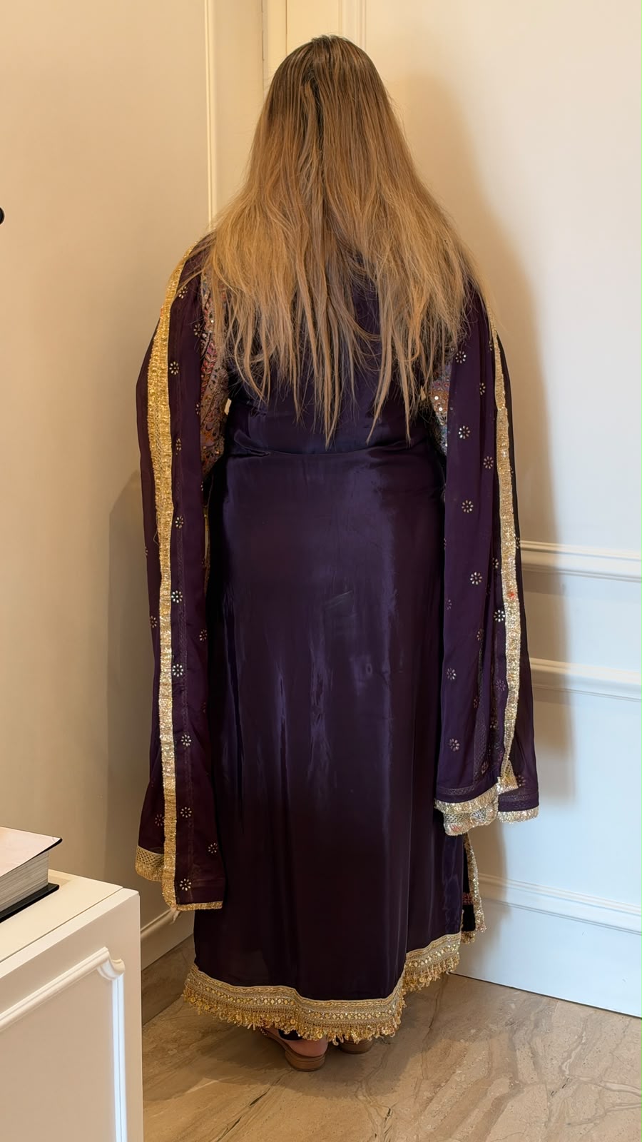 Mili Firaan Suit Set- Purple, Green