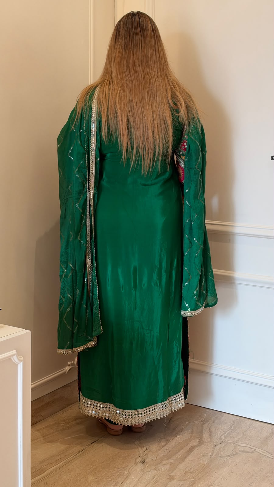 Nimi Firaan Suit Set- Purple, Green