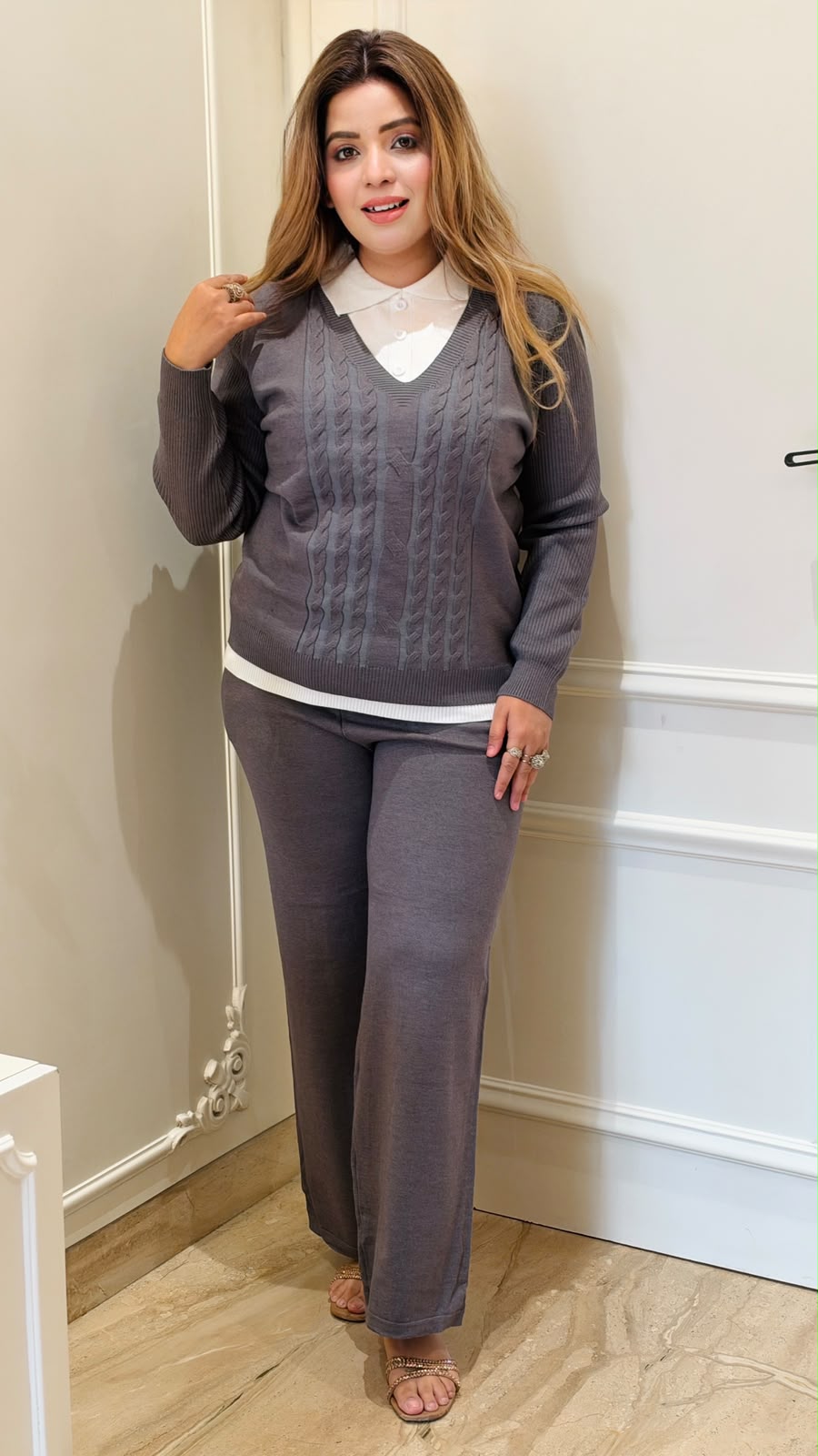 Aboli Woollen Track Suit Co-ord Set- Black, Brown, Navy Blue, Gray