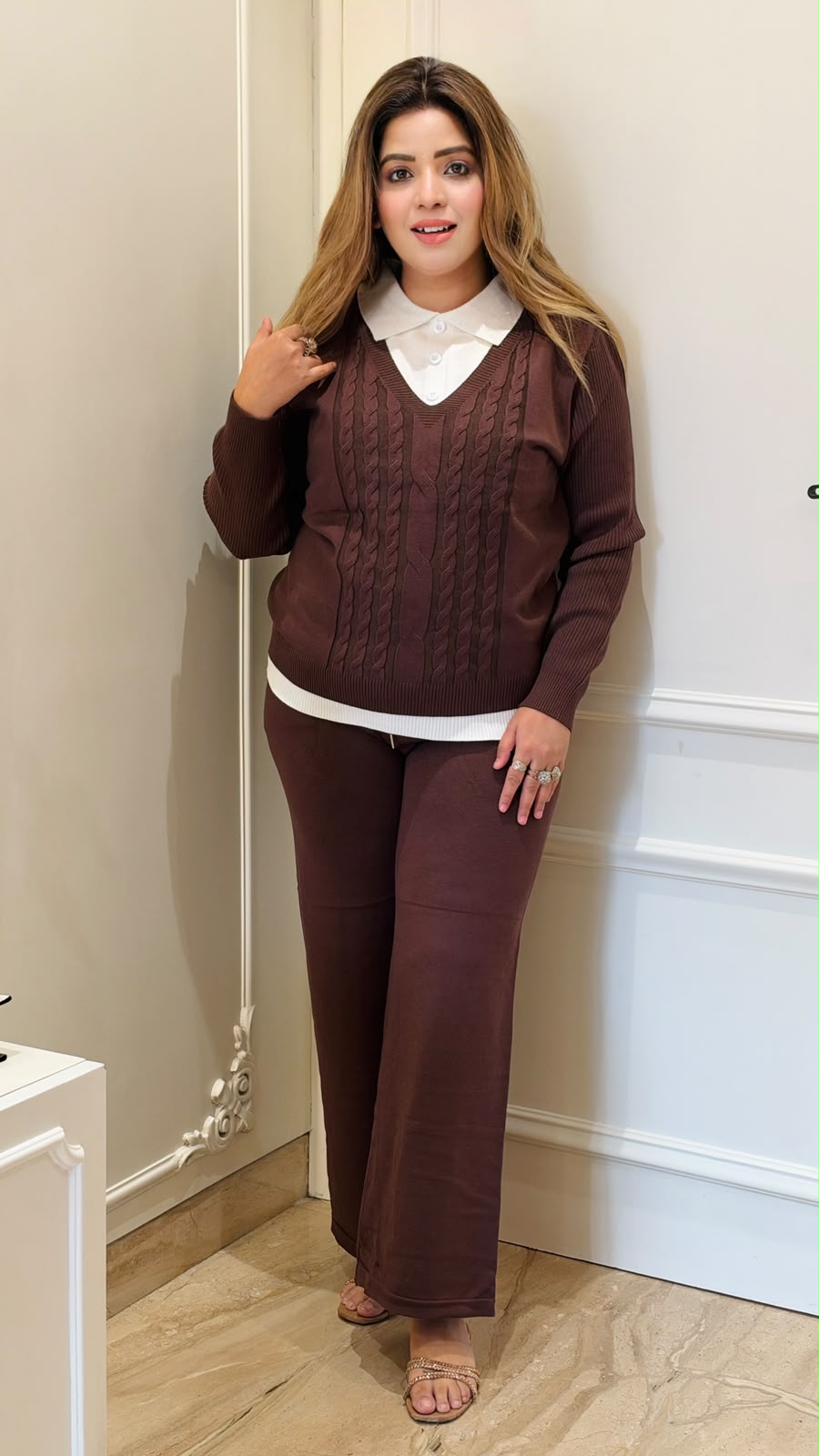Aboli Woollen Track Suit Co-ord Set- Black, Brown, Navy Blue, Gray