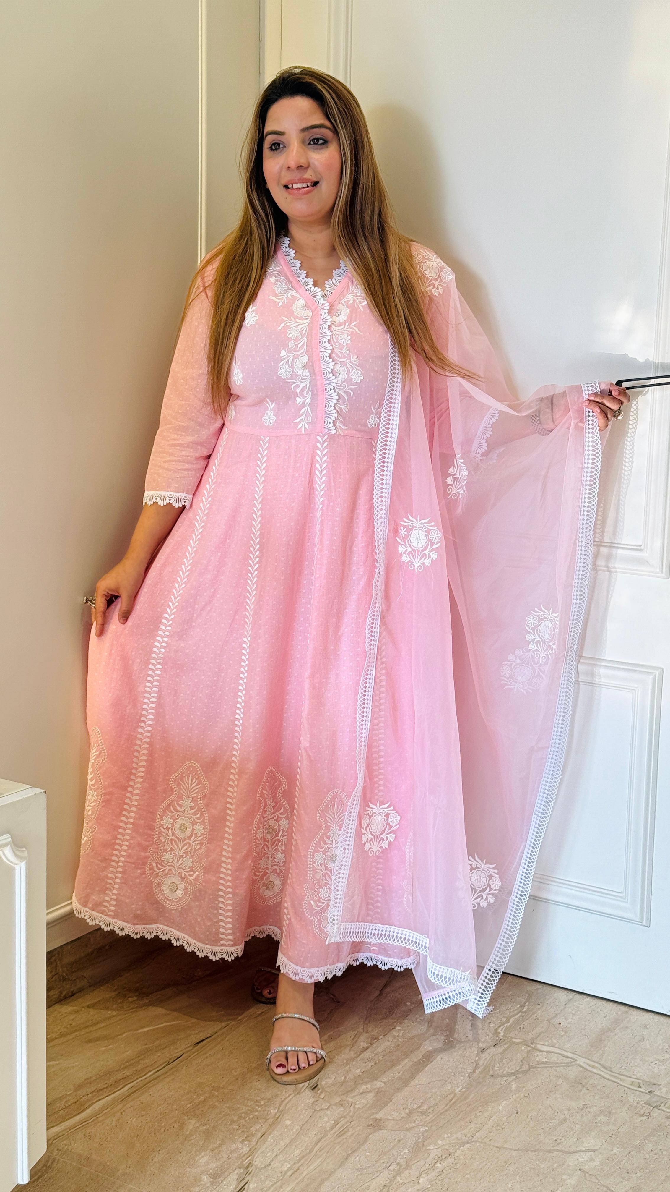 Zehra Noor Cotton Anarkali Set