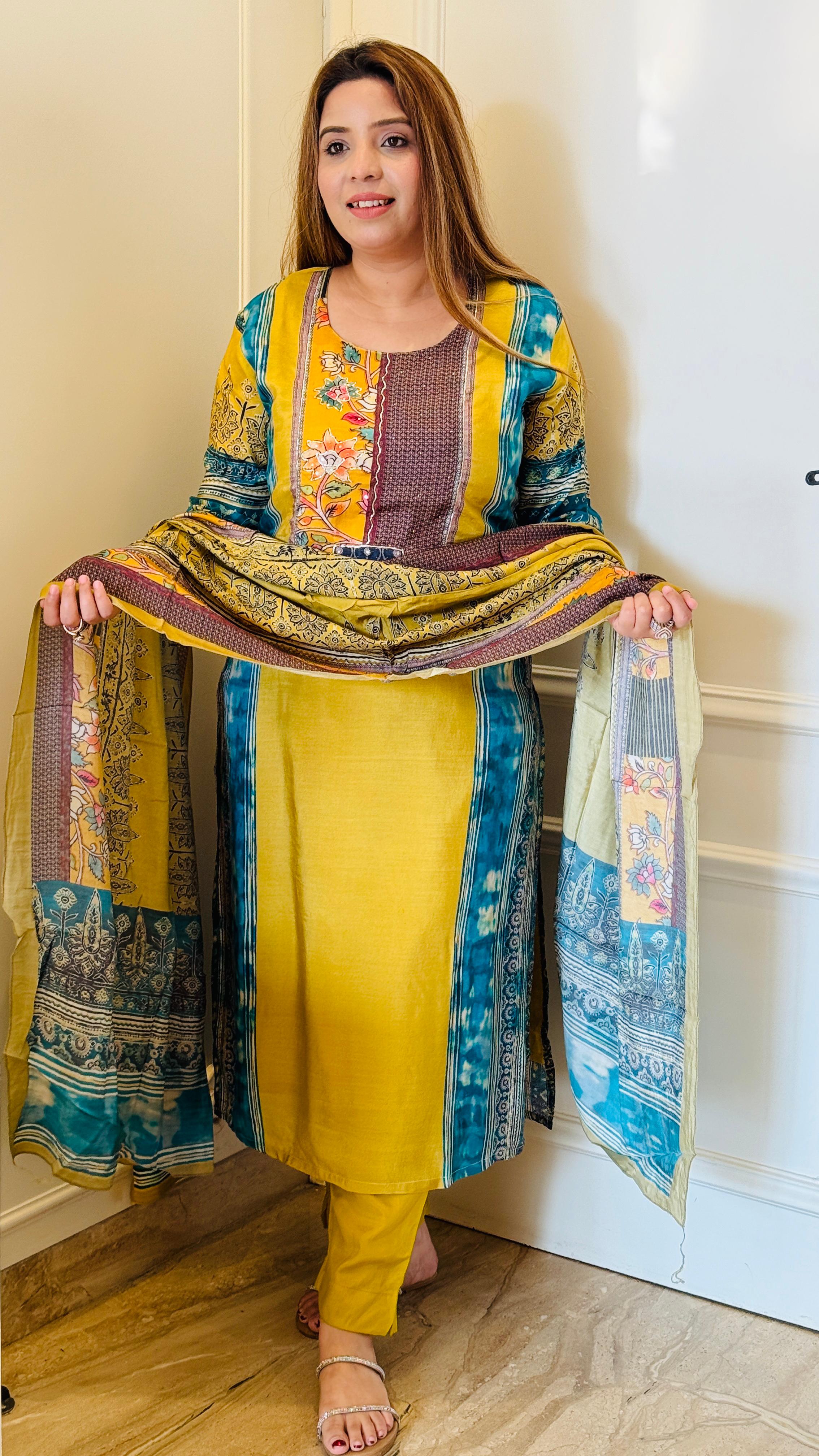 Yellow Noor-e-Pakistan Suit Set