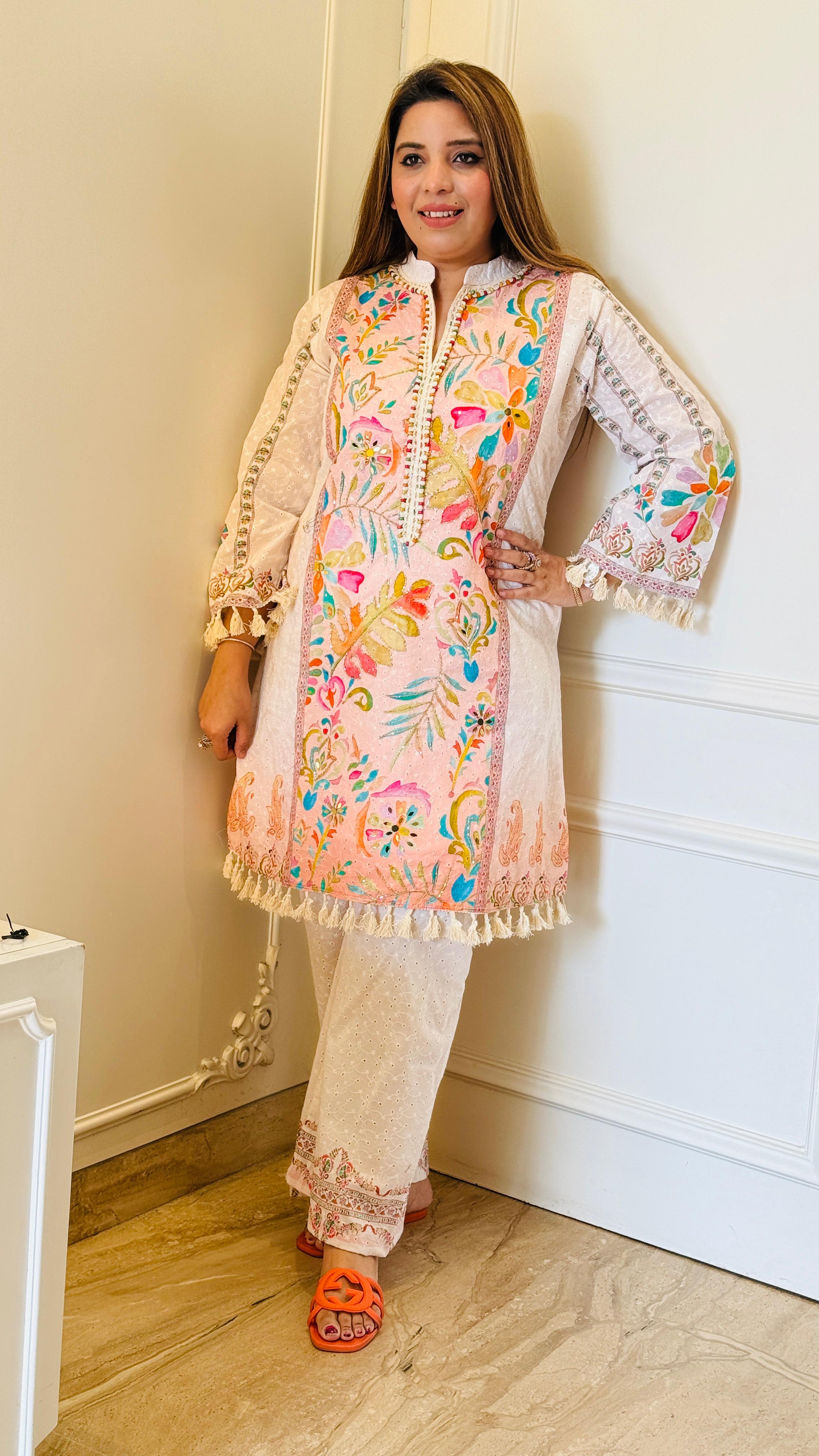 Orange Artistic Brush Print Co-Ord Set