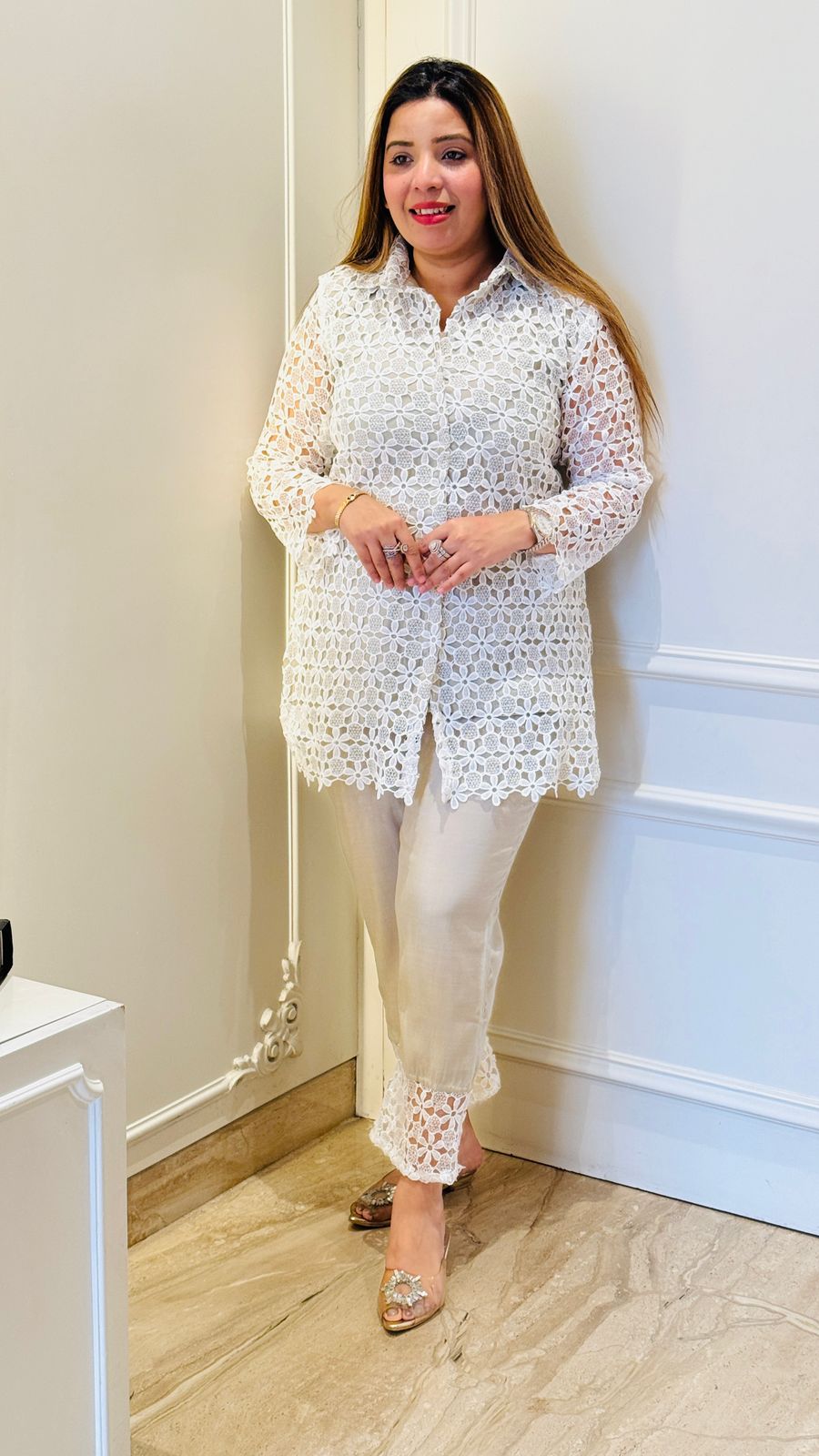 Thread Muse – Schiffli Cordset (White)