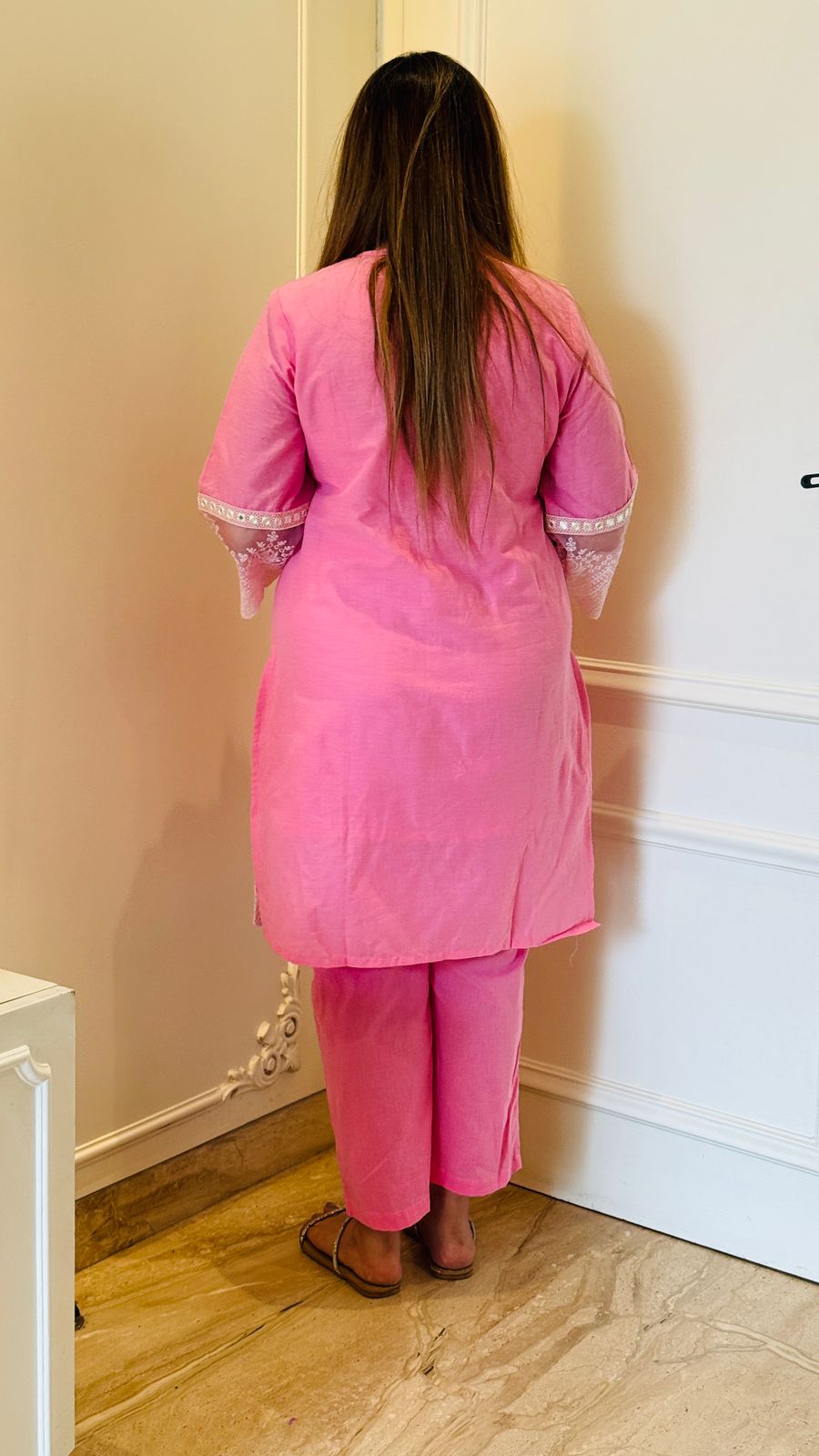 Lace Luxe Co-ord (White, Pink, Beige)