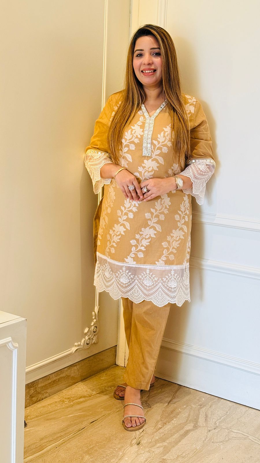 Lace Luxe Co-ord (White, Pink, Beige)