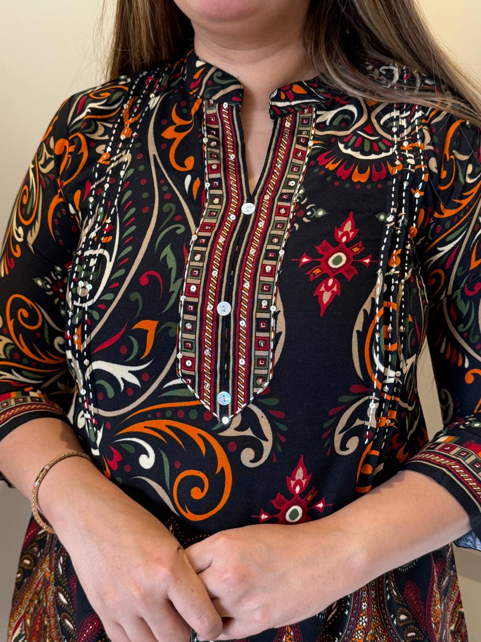 Luxe Print Co-ord (Black)